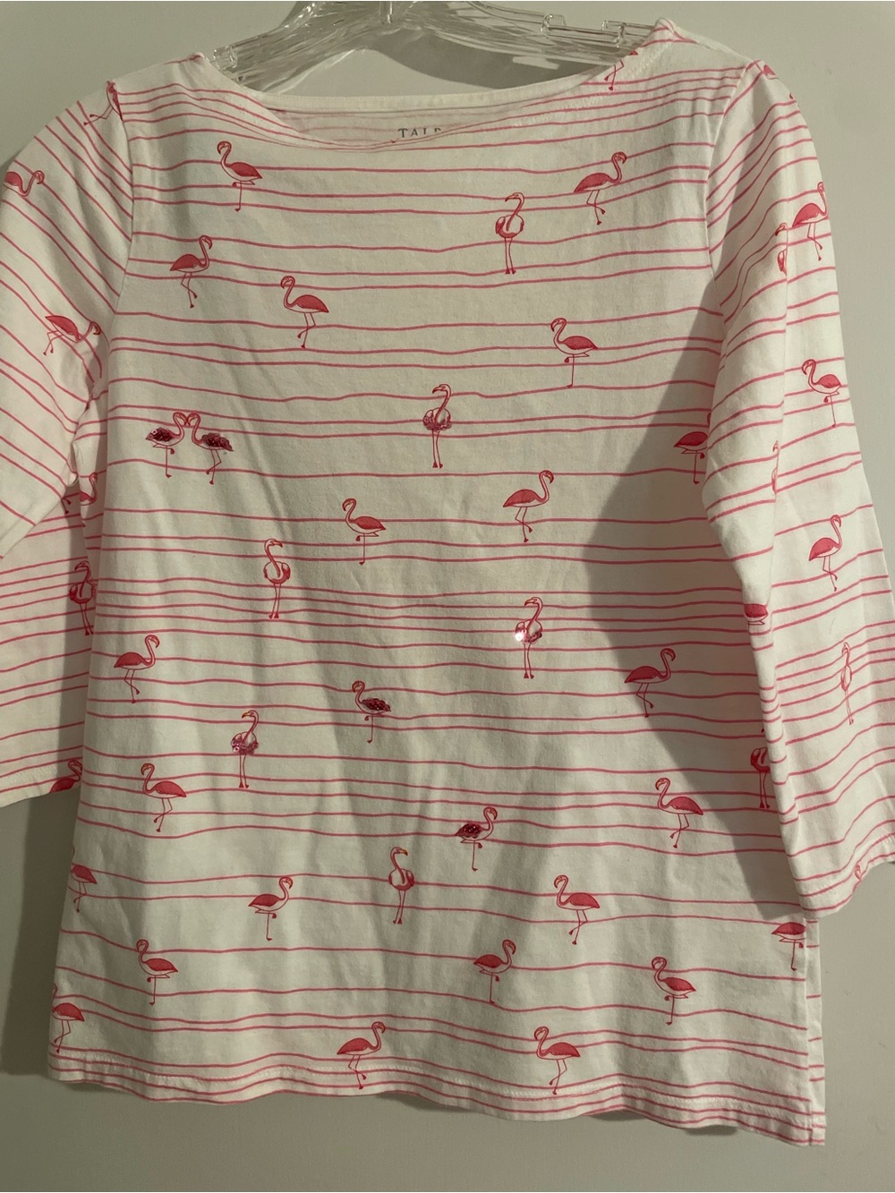 Talbots Flamingo top small petite